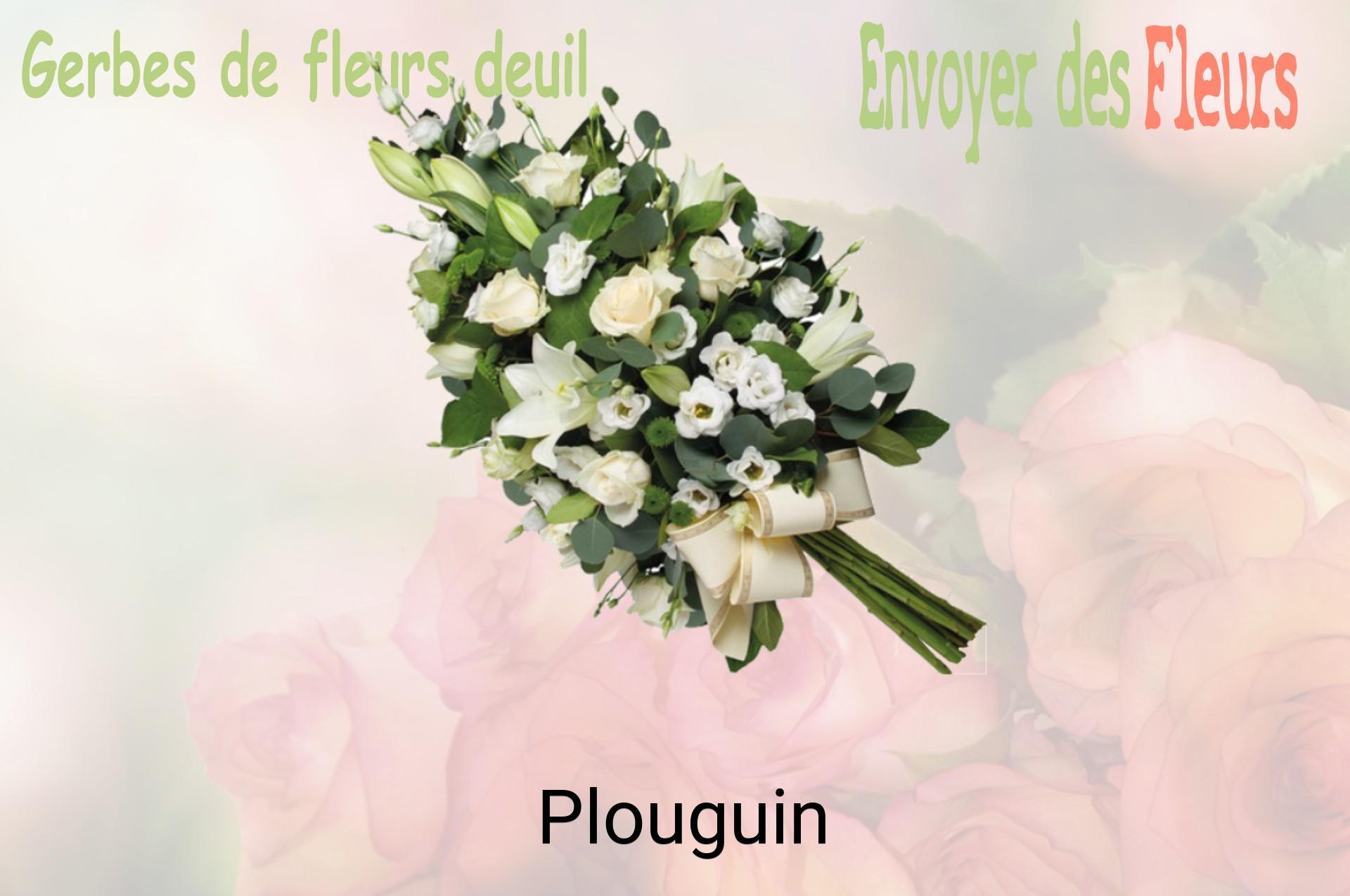 Gerbe de fleurs de deuil livrée à Plouguin